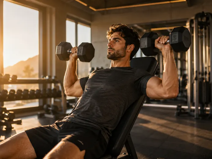 Strength training with dumbbells